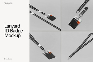 Lanyard ID Badge Mockup