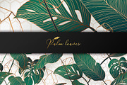 Palm leaves collection in gold, a Texture Illustration by Gluiki (Thumbnail 9 of 11)