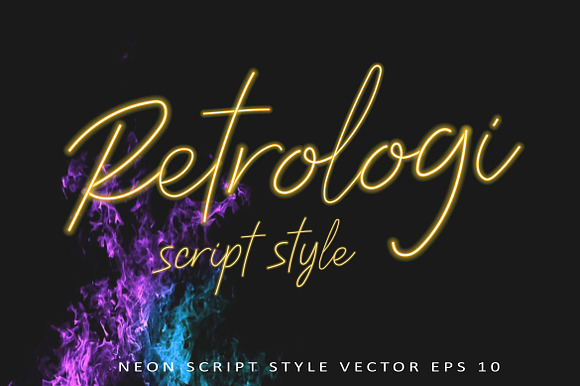 Neon Script Style | Vector AI EPS10 preview 7