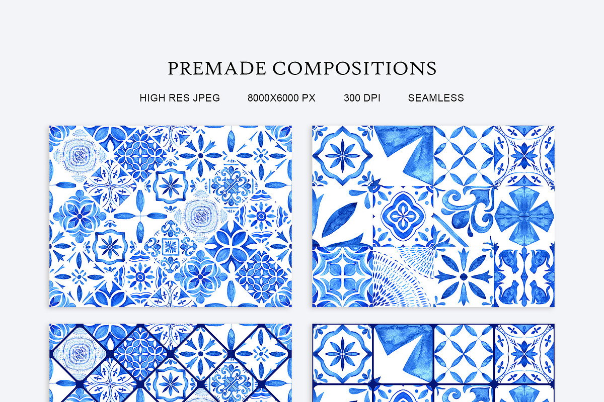 AZULEJOS. Part II. Watercolor tiles, a Decorative Illustration by Liliia Polos Illustration (Photo 10 of 12)