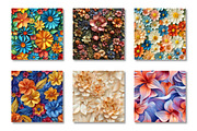 3D Floral Seamless Digital Paper, a Pattern Graphic by Canvas Craft (Thumbnail 3 of 6)