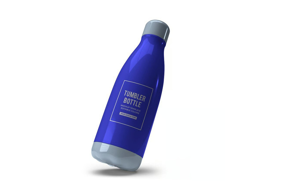 Tumbler Drink Bottle Mockup Template, a Household Mockup by DesignRushMarket (Photo 5 of 11)