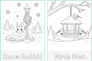 Winter Holidays Xmas Coloring Pages, a Seasonal Illustration by Nuvame Arts & Designs (Thumbnail 10 of 19)