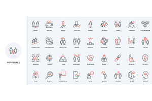 People community individual icons, an Object Illustration by Lemberg Vector