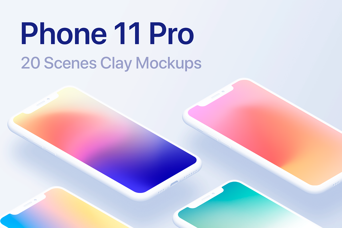 Phone 11 Pro - 20 Clay Mockups, an iPhone Mockup by Asylab (Photo 36 of 36)