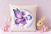 Magical Garden Purple Fairies Png, an Illustration by RobertsArt (Thumbnail 7 of 7)