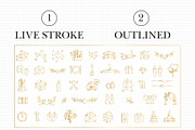 Minimal Gold Wedding Line Art Icons, a Decorative Illustration by Artberriez (Thumbnail 3 of 4)