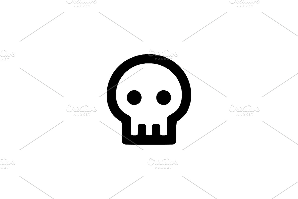 Simple Skull Icon Vector, an Object Illustration by Vectorium Studio (Photo 1 of 4)
