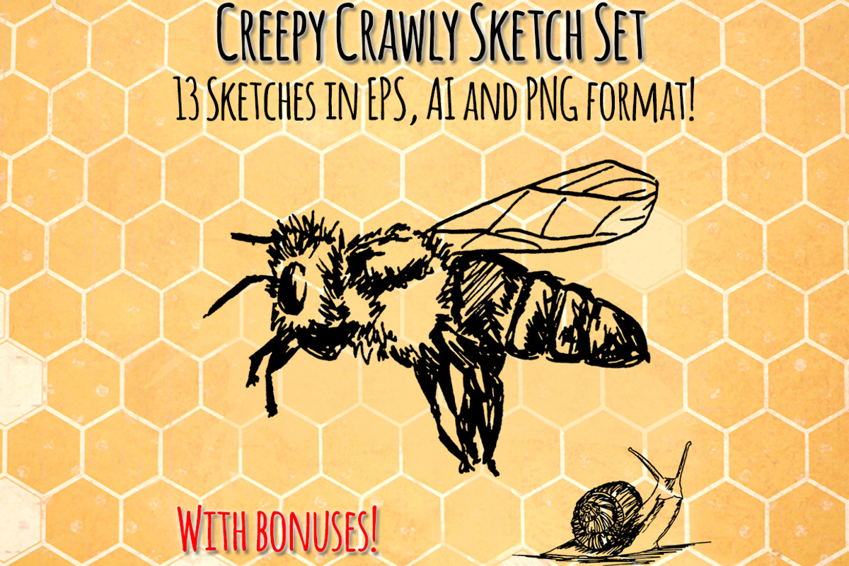 Creepy Crawly Vector Bug Bundle, an Illustration by Violet LeBeaux (Photo 2 of 4)