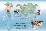 CHRISTMAS MERMAID, a Decorative Illustration by FARAWAYKINGDOM (Thumbnail 8 of 14)