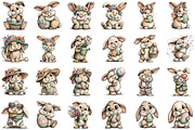 Whimsical Easter Bunny Clipart, an Illustration by Sublimation Artist (Thumbnail 2 of 6)
