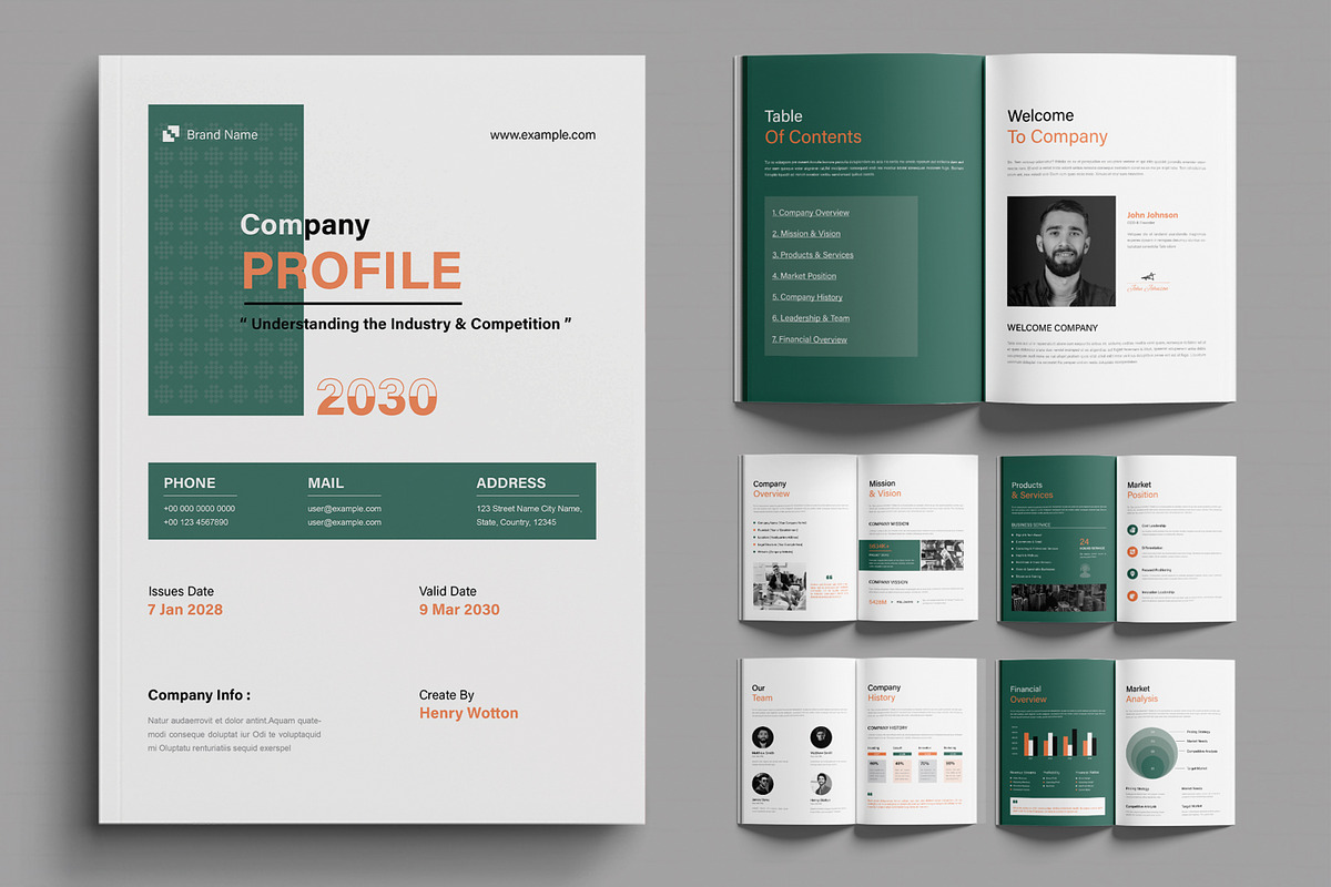 Creative Company Profile Layout, a Brochure Template by MightyDesign (Photo 1 of 6)