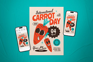 Retro International Carrot Day Flyer, a Flyer Template by The Good Store