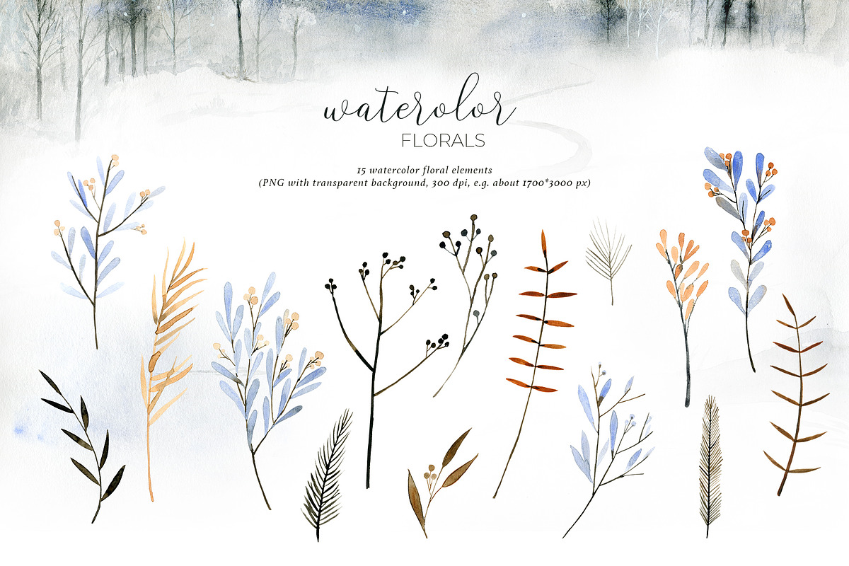 A Walk in Winter Watercolor Set, a Person Illustration by Bibela (Photo 12 of 14)