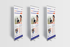 Advertohive Agency - Roll Up Banner, a Print Template by Esensifiksi.studio