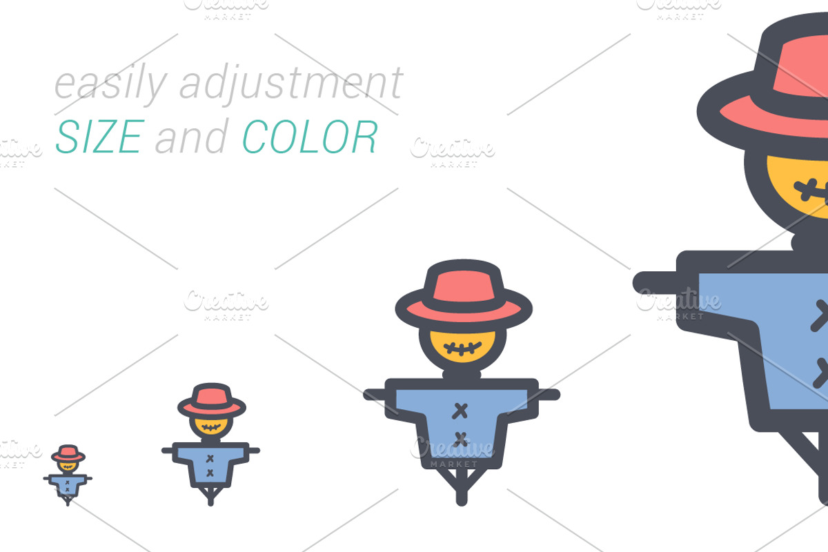 Halloween Line with Color Icons, an Outline Icon by WORAKAMON Design Studio (Photo 3 of 3)