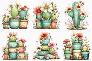 Whimsical Summer Cactus Clipart, an Illustration by Craft Nest (Thumbnail 4 of 11)