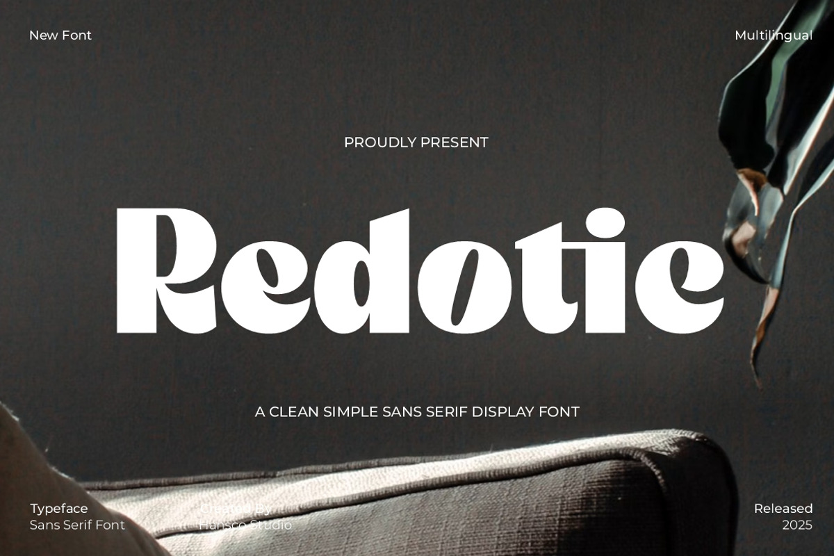 Redotic Font, a Sans Serif Font by Burhan Afif (Photo 1 of 9)