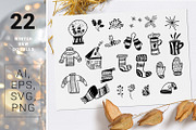 Warm Wishes - winter design kit, an Illustration by Gray Cat Graphics (Thumbnail 3 of 10)