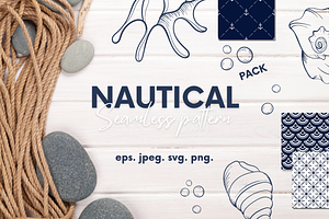 Classic Nautical Seamless Patterns