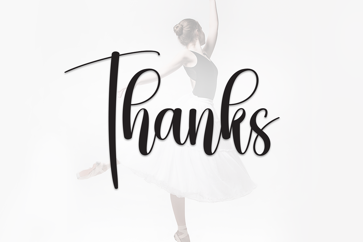 Ballerina | Script Font, a Handwritten Font by Scratchones (Photo 9 of 9)