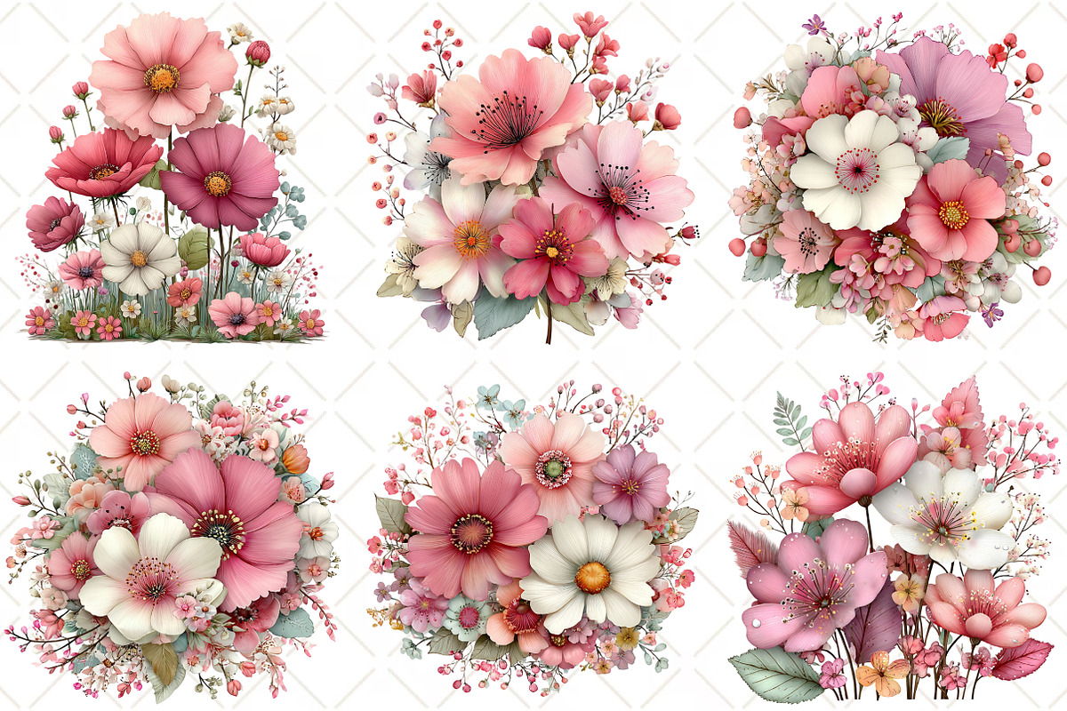 Watercolor Wildflower Clipart, an Illustration by Black Bird Studio (Photo 4 of 5)