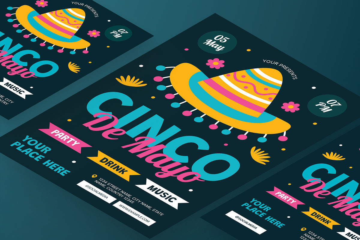Cinco De Mayo Flyer Set, a Flyer Template by Annora Studio (Photo 5 of 6)
