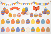 Easter Eggs Clipart, a Seasonal Illustration by LukaJreym (Thumbnail 4 of 9)