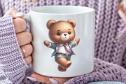 Watercolor Teddy Bear Clipart Bundle, an Illustration by Rose Art (Thumbnail 2 of 5)