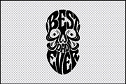 Best Dad Ever Skull SVG, an Object Graphic by BeeCraftR (Thumbnail 3 of 3)