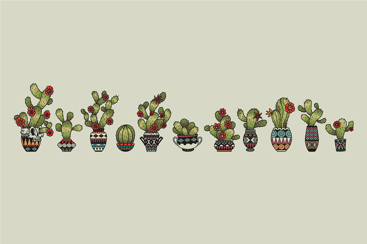 Vector Cactus Set, an Illustration by Inkwell Supply Co (Photo 2 of 11)