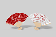 Hand Fan Mockup, a Merchandise Mockup by Bartama Graphic (Thumbnail 2 of 4)