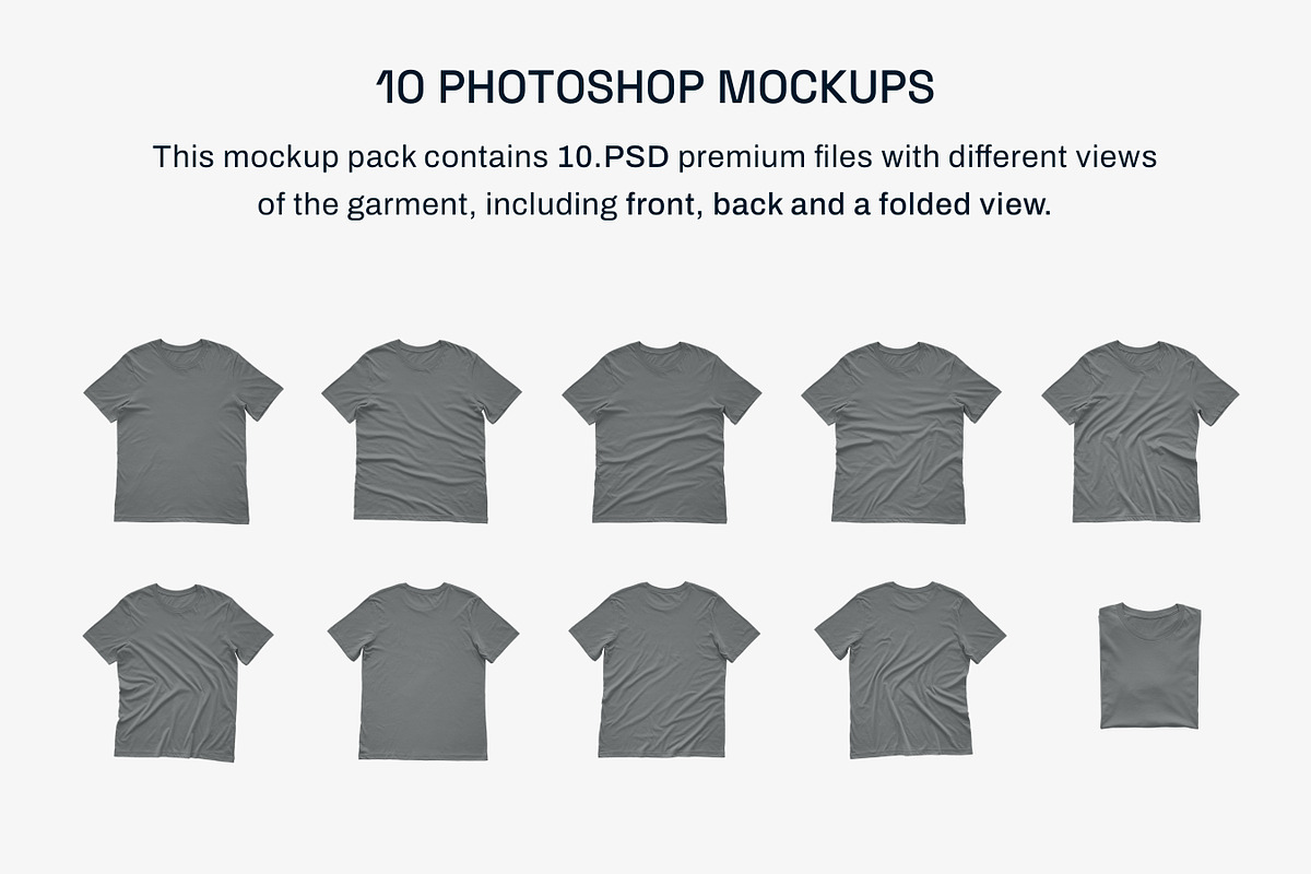 Bella 3650 Short Sleeve Tee Mockups, a Shirt Mockup by GraphicHero (Photo 2 of 9)