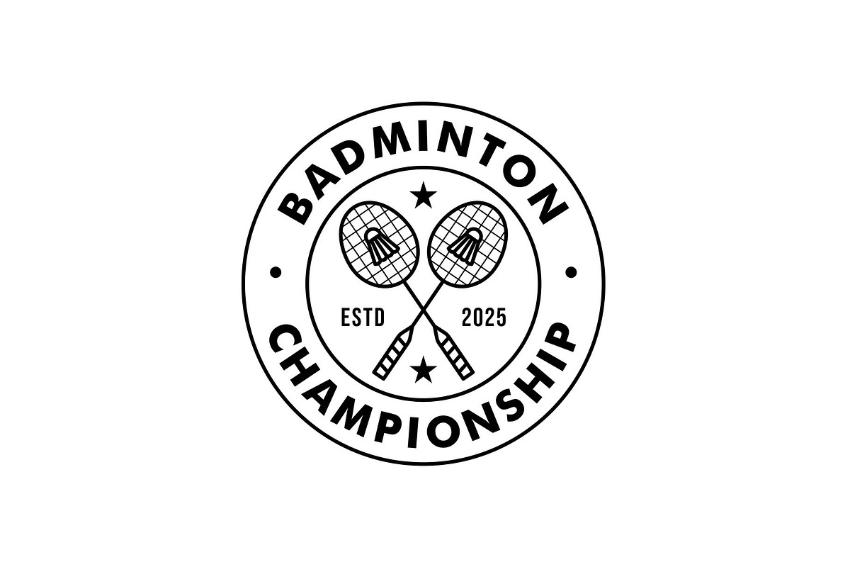 Badminton Sport Emblem Badge Logo, a Branding & Logo Template by Buqancreative (Photo 3 of 4)