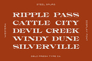 Steel Spurs: A Western Display Font, a Serif Font by DeliFreshTypeCo. (Thumbnail 4 of 9)