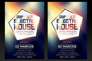 Summer Electro House Flyer Template