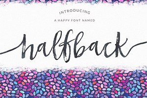 Halfback - A Dry Brushed Script Font