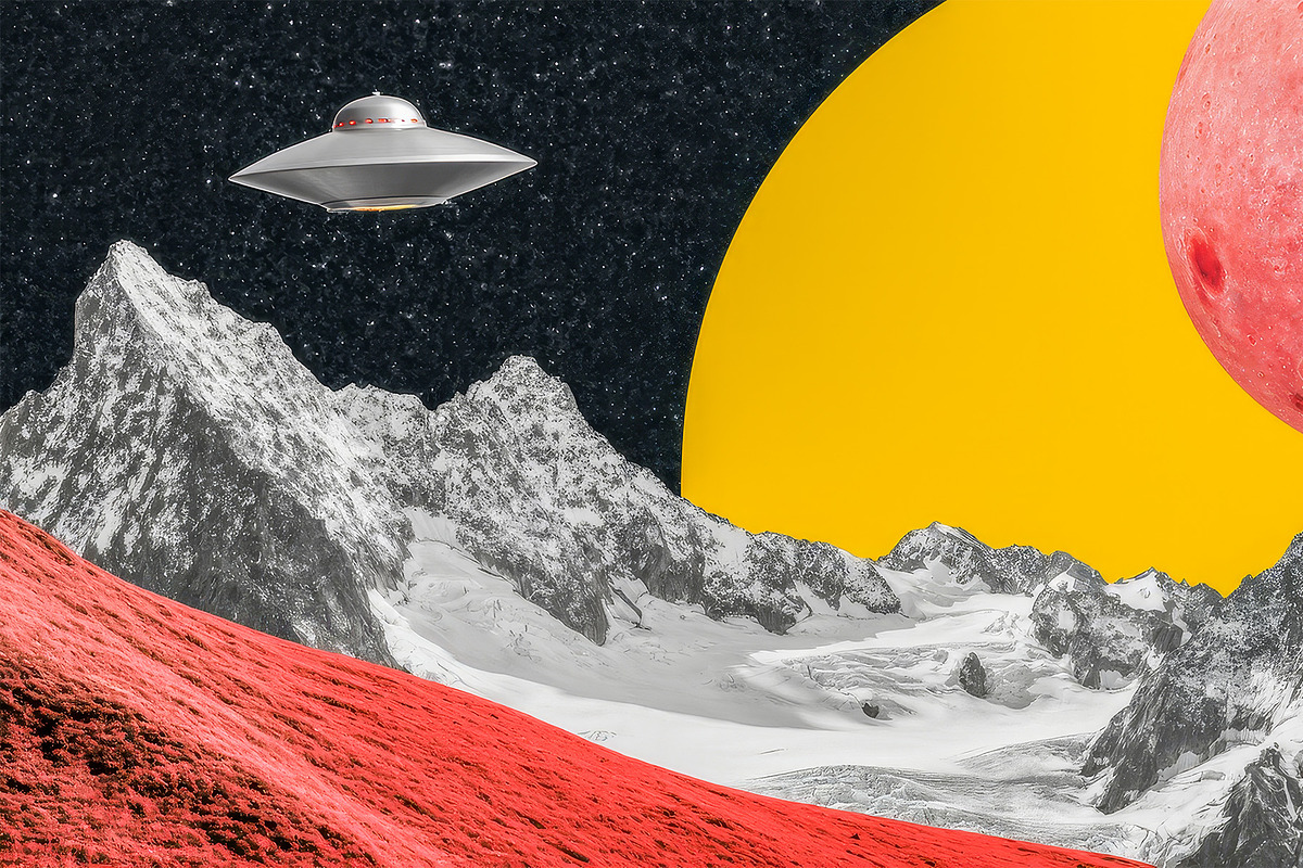 Surreal Space Mountain Collages, a Transportation Illustration by StockVerse Creative (Photo 2 of 4)