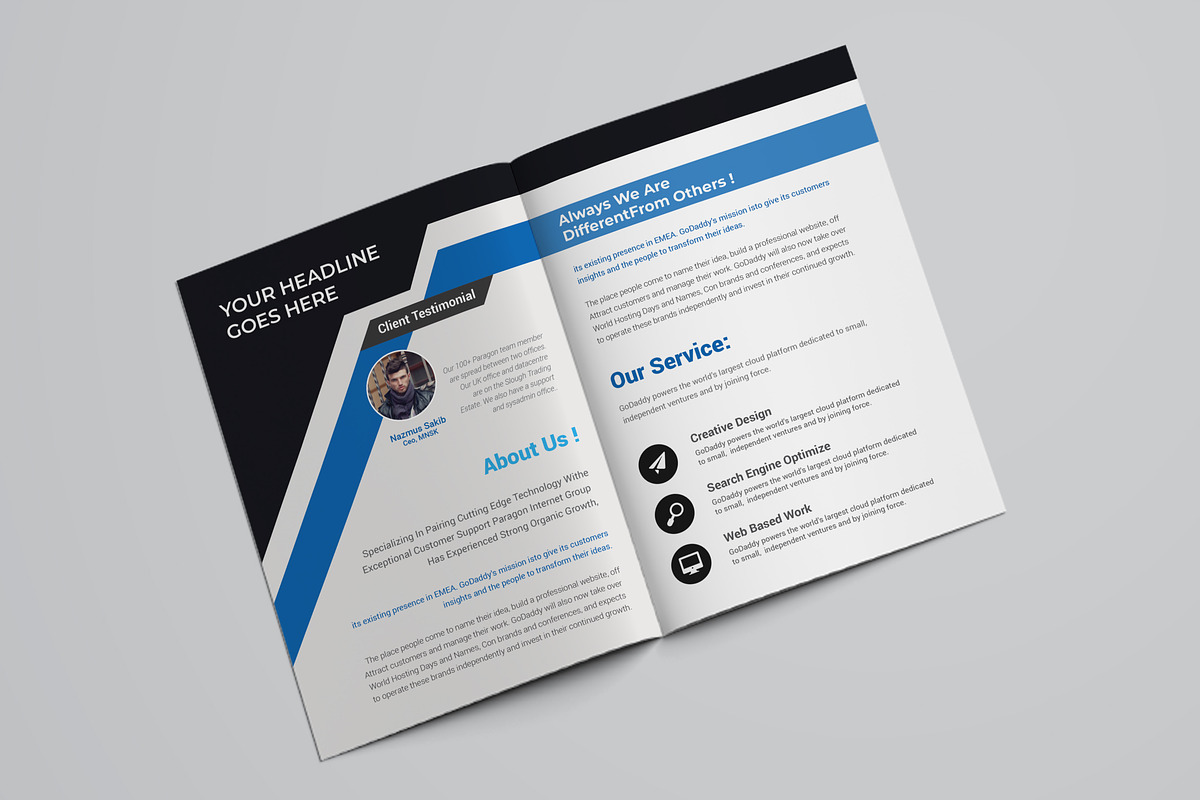 Business Bifold Brochure, a Brochure Template by ZAAS (Photo 7 of 8)