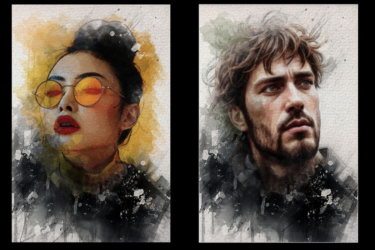 Painting Watercolor Photoshop effect, an Action Add-On by 3d_model_tifotizi (Photo 2 of 2)