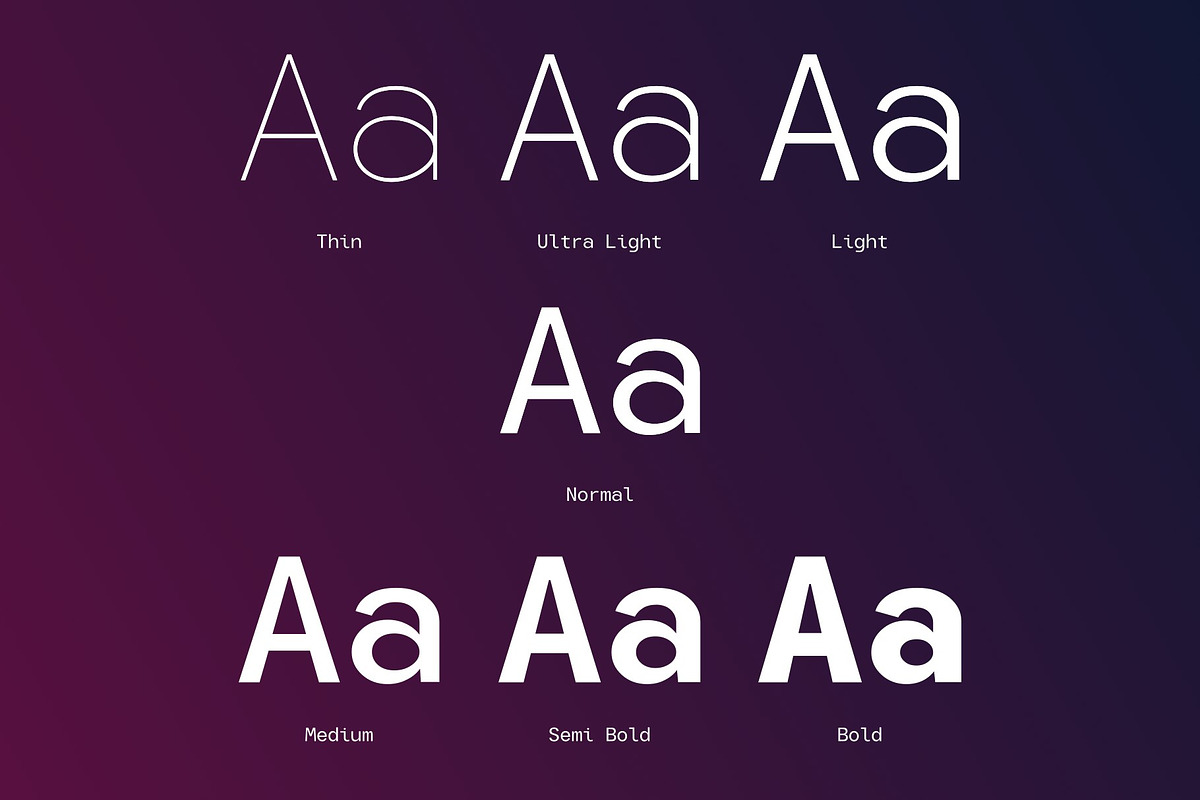 Glamure Mono | Monospace Font Family, a Sans Serif Font by Intuisi Creative (Photo 7 of 8)