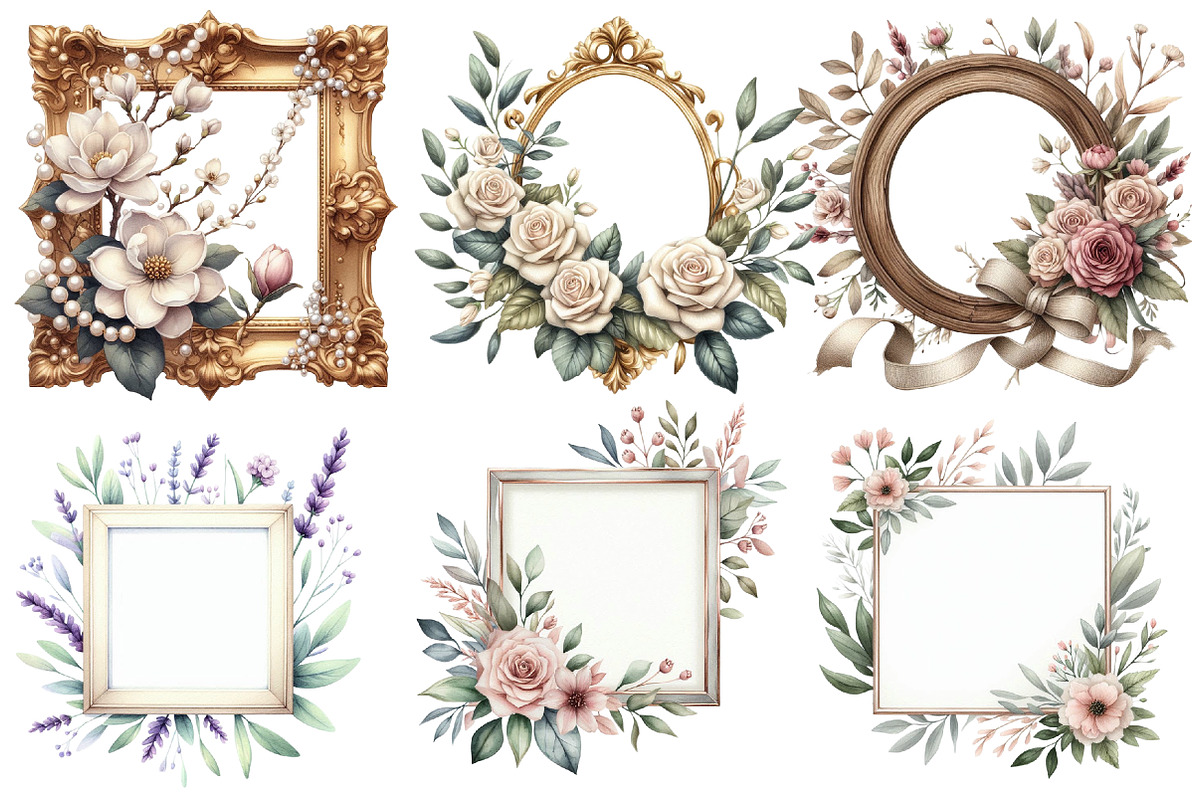Wedding Photo Frames Clipart, an Illustration by Designworld (Photo 2 of 6)