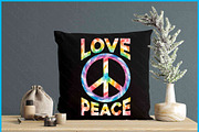 Love Peace Tie Dye Hippie SVG PNG, an Object Graphic by Creativeusart (Thumbnail 4 of 4)