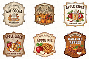 Autumn Vintage Labels Sublimation, an Illustration by OK Design (Thumbnail 2 of 3)