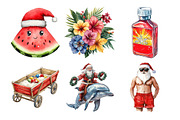 Hand-Drawn Christmas in July Clipart, an Illustration by Daily.Designs (Thumbnail 4 of 5)