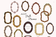 Autumn FOLK Frames & Backgrounds, a Decorative Illustration by SunnyAfternoons (Thumbnail 12 of 13)