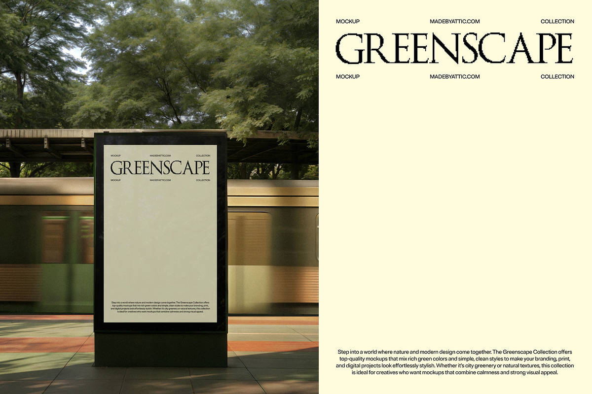 Greenscape 03 : Station Poster, an Advertising Mockup by Made by Attic (Photo 2 of 2)