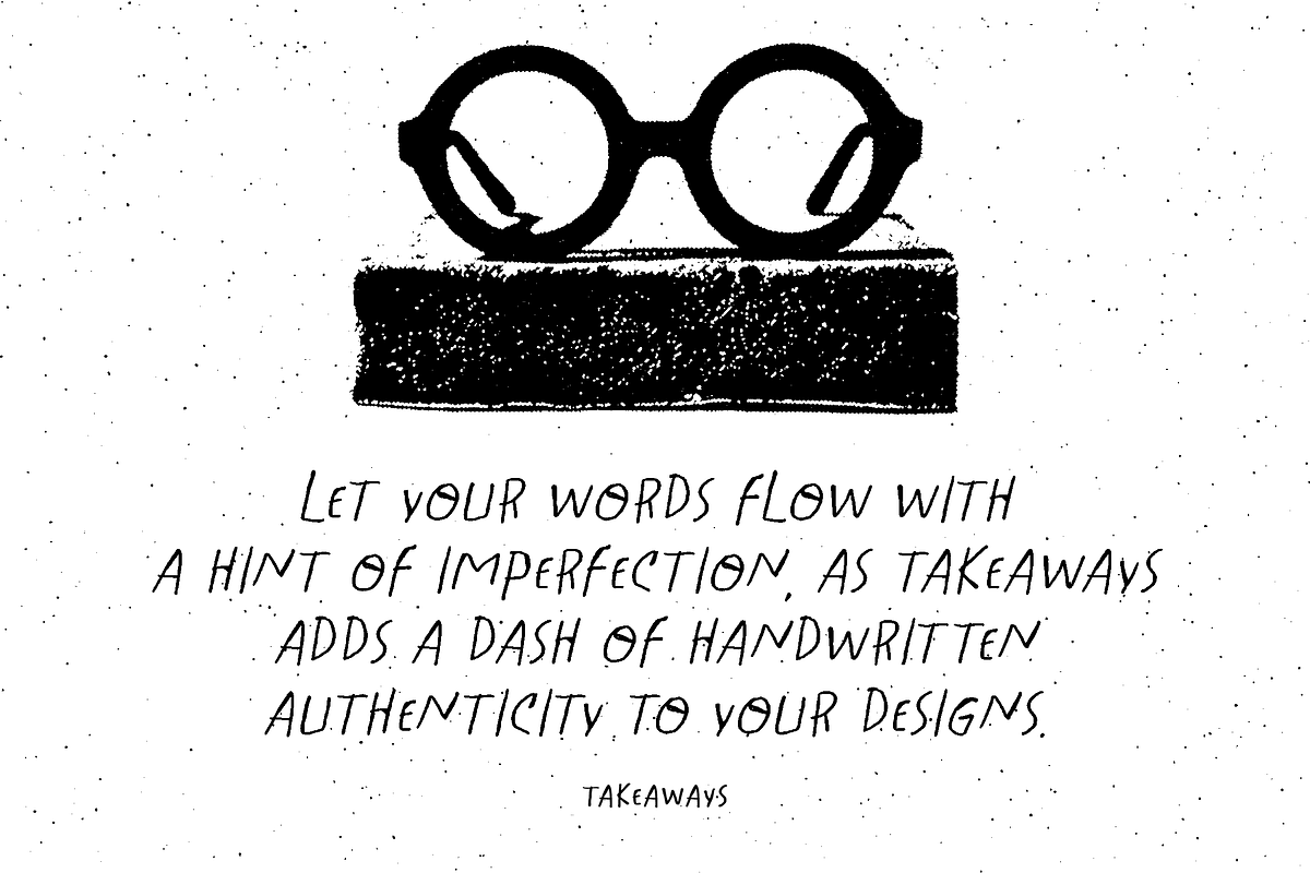 Takeaways - Handwritten Display Font, a Handwritten Font by Typeparties (Photo 9 of 10)