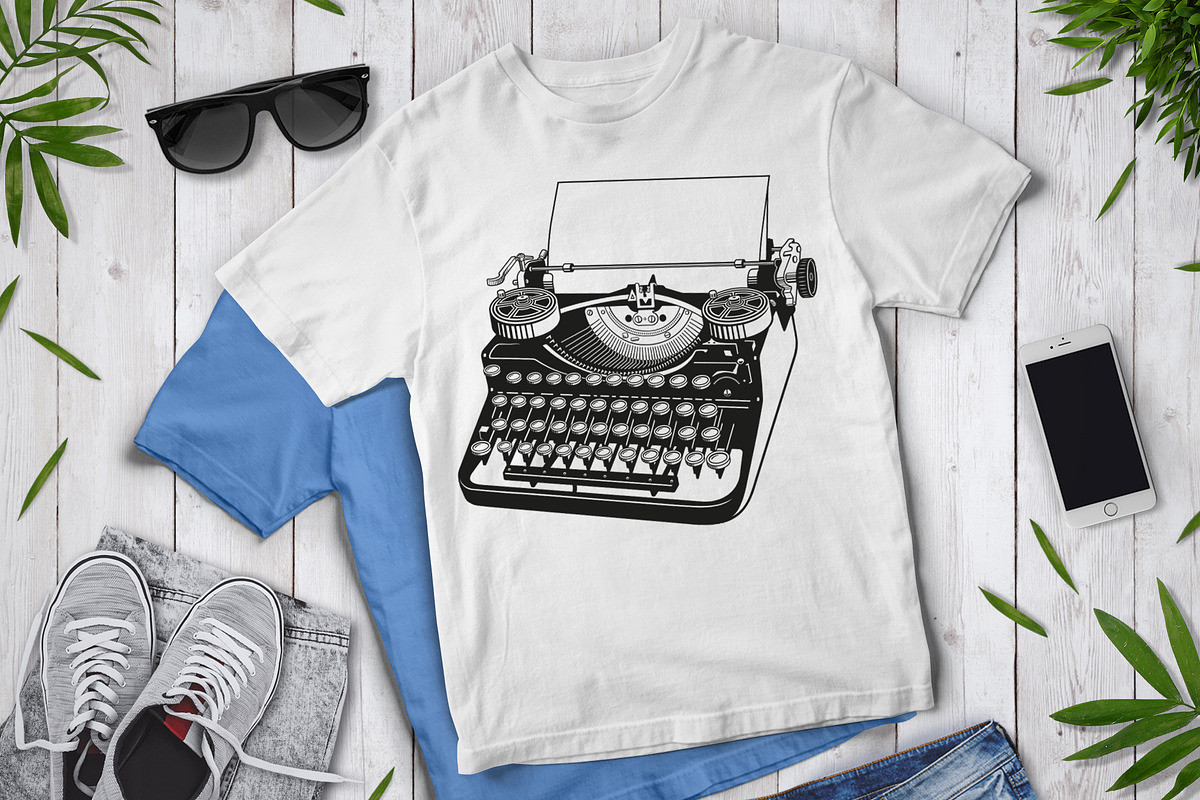 Vintage Typewriter SVG Cut Files., an Object Graphic by Doodle Cloud Studio (Photo 8 of 8)