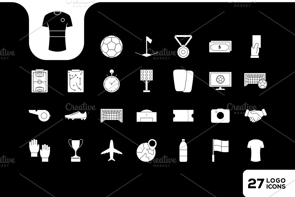 football icon set collection, a Solid Icon by devastd
